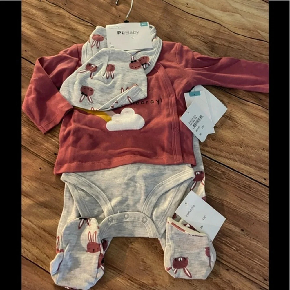 PETIT LEM 5-Piece Happy Thoughts Footie Set - Picture 3 of 8